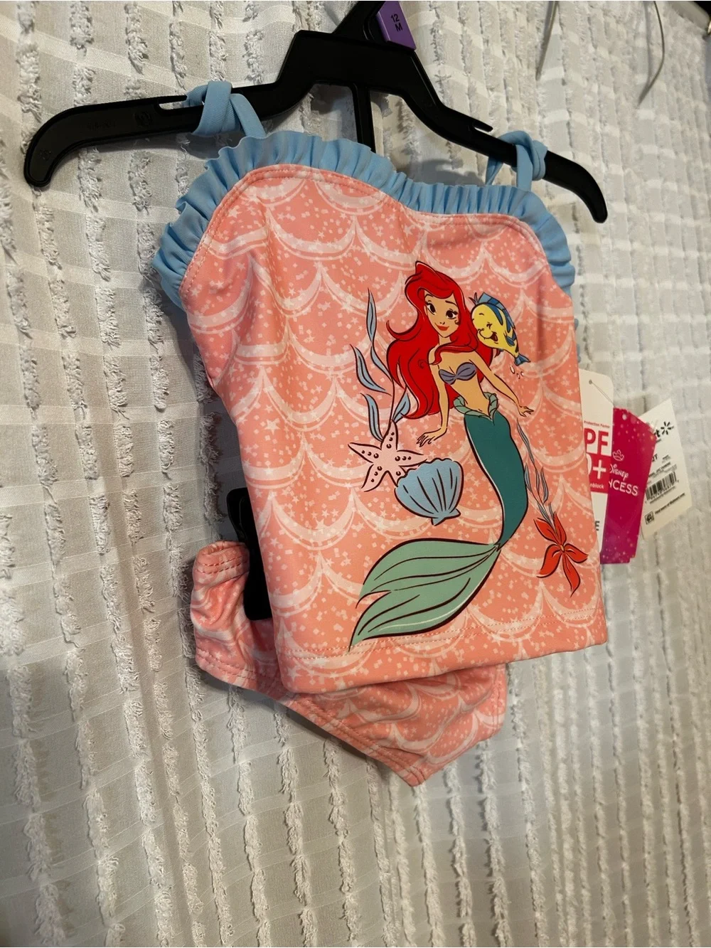Disney Princess Ariel 2T The Little Mermaid 2PC Tankini Swimsuit UPF 50+ Pink